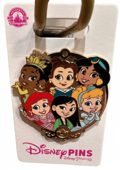 Disney Parks Princess Tiana Ariel Mulan Jasmine Belle Cinderella Pin New w Card
