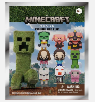 Minecraft The Movie Figural 3D Bag Clip On Collectible Figure Mystery New Sealed
