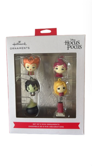 Hallmark Mini Disney Hocus Pocus Shatterproof Christmas Ornament Set New W Box