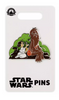 Disney Parks Star Wars Princess Leia and Chewbacca Pin New with Card