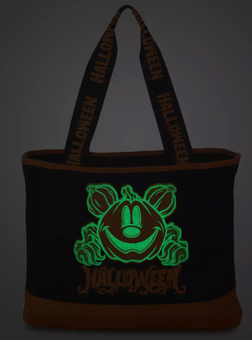 Disney Parks Halloween 2024 Mickey Mouse Glow-in-the-Dark Tote Bag New With Tag
