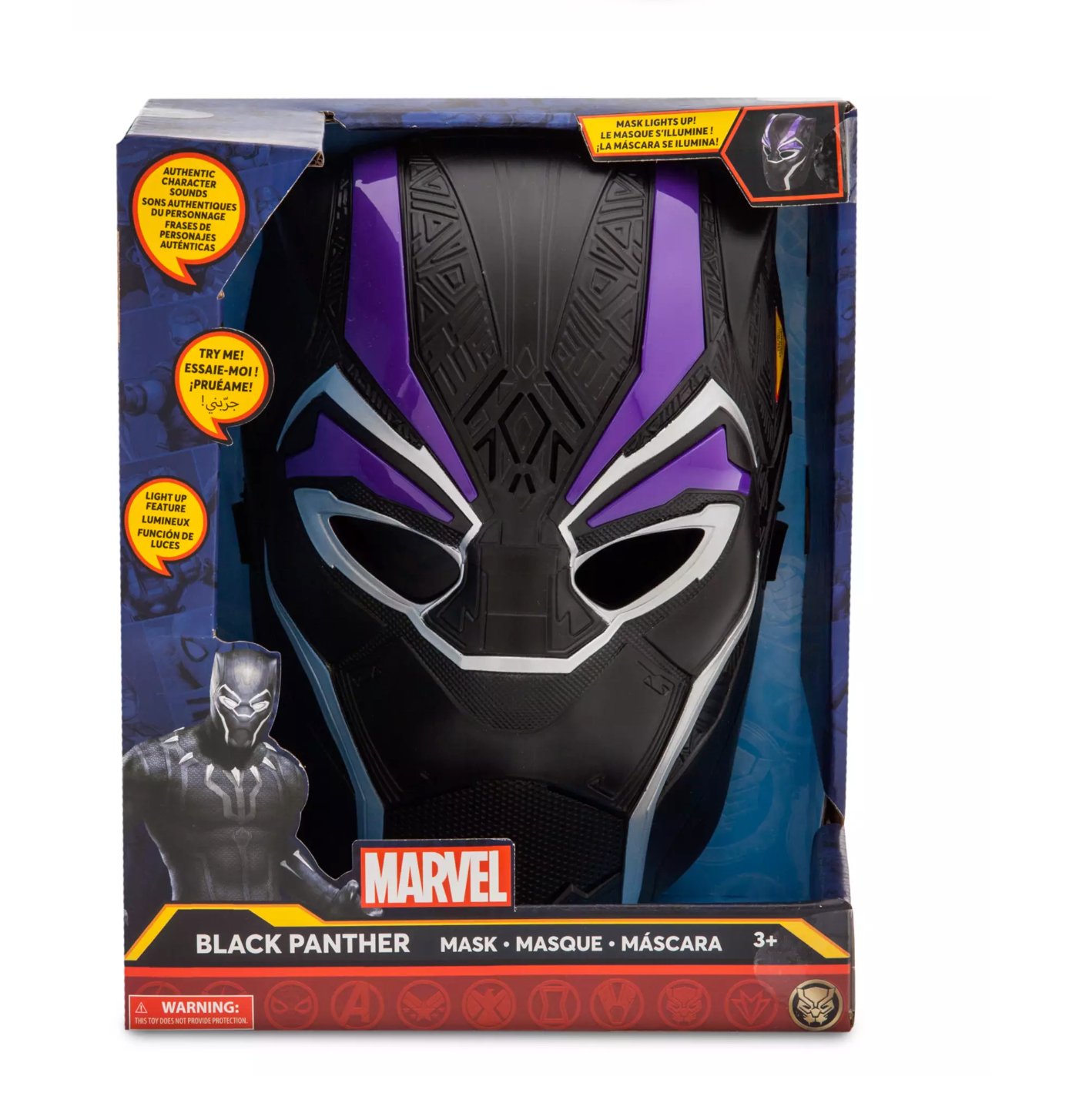 Disney Black Panther Light Up Mask with Sound Toy for Kids New with Box