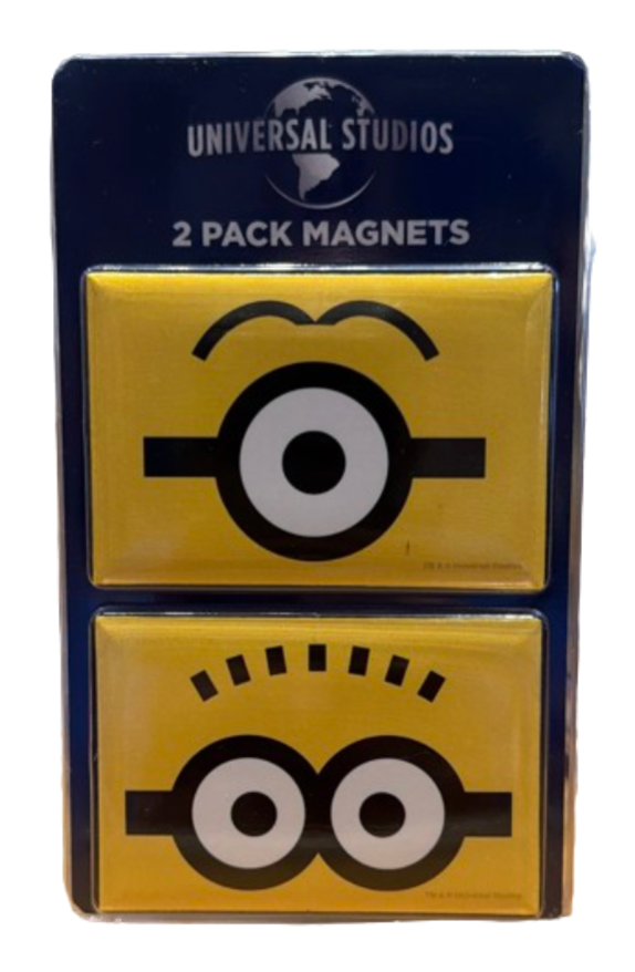 Universal Studios Despicable Me Minions 2 Pack Magnets Eyes New