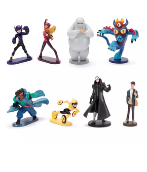 Disney Parks Big Hero 6 Hiro Baymax Tadashi Figurine Playset Toy New With Box