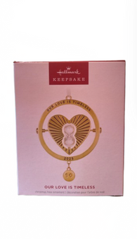 Hallmark 2025 Keepsake Our Love Is Timeless Metal Christmas Ornament New w Box