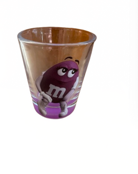 M&M's World Purple Character Poses Shot Glass New