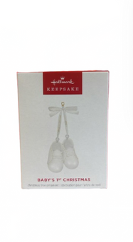 Hallmark 2025 Keepsake Baby's 1st Christmas Baby Booties Porcelain Ornament New