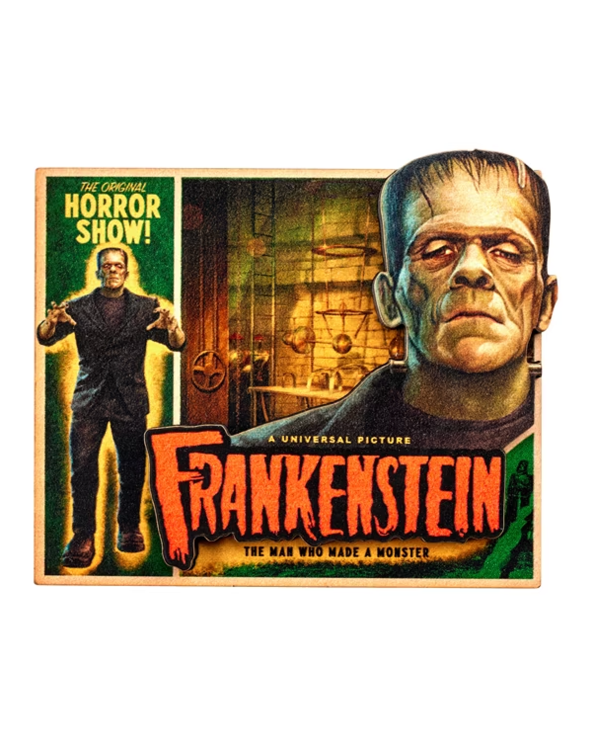 Universal Studios Monsters Frankenstein Poster Pin New With Card  I Love  Characters