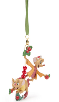 Disney Parks Jaq and Gus Festive Cinderella Sketchbook Christmas Tree Ornament