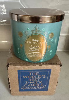 Bath and Body Works Disney Princess Ariel Limited Edition 3-Wick Candle New