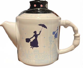 Disney Parks Mary Poppins Teapot United Kingdom EPCOT New With Tag