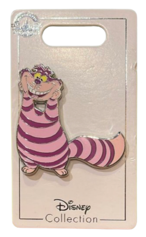 Disney Parks Cheshire Cat Alice In Wonderland Figure Pin New with Card