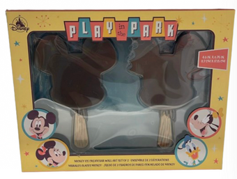 Disney Parks ‘Play in the Park’ Mickey Ice Cream Bar Wall Art Set New with Box