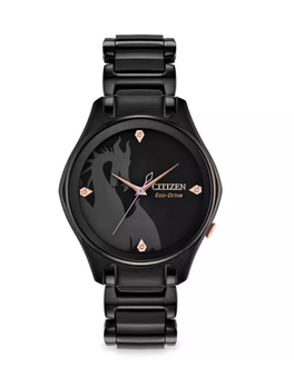 Disney Parks Maleficent Stainless Steel Eco-Drive Watch Citizen New with Box