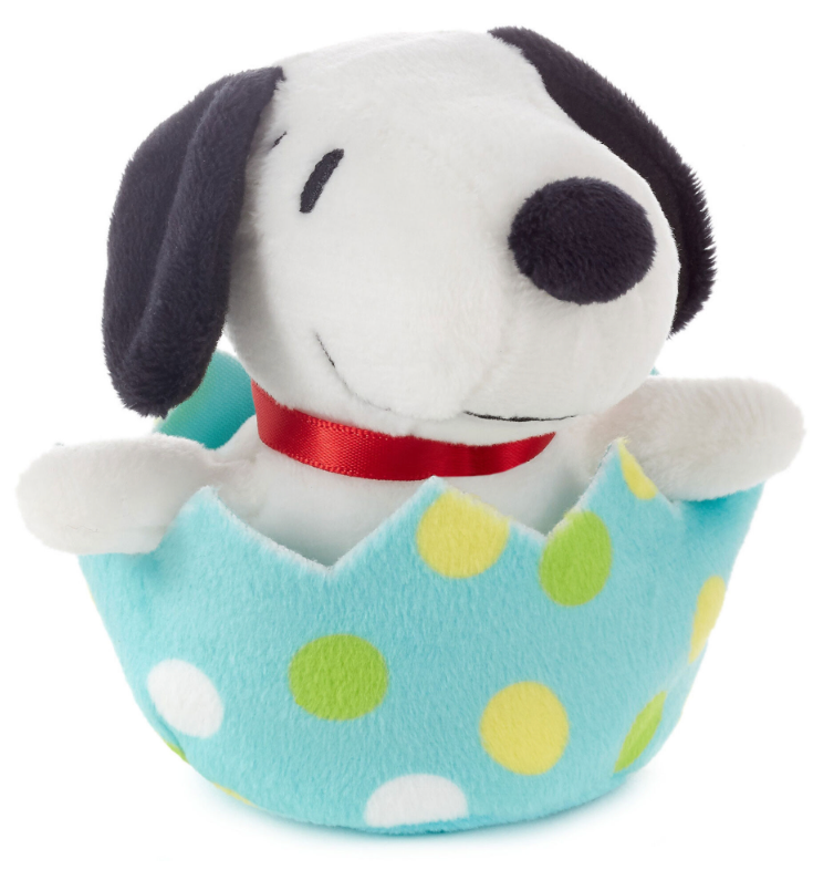 Hallmark Peanuts Zip Along Snoopy in Egg Easter Plush 4 New With Tag I Love Characters