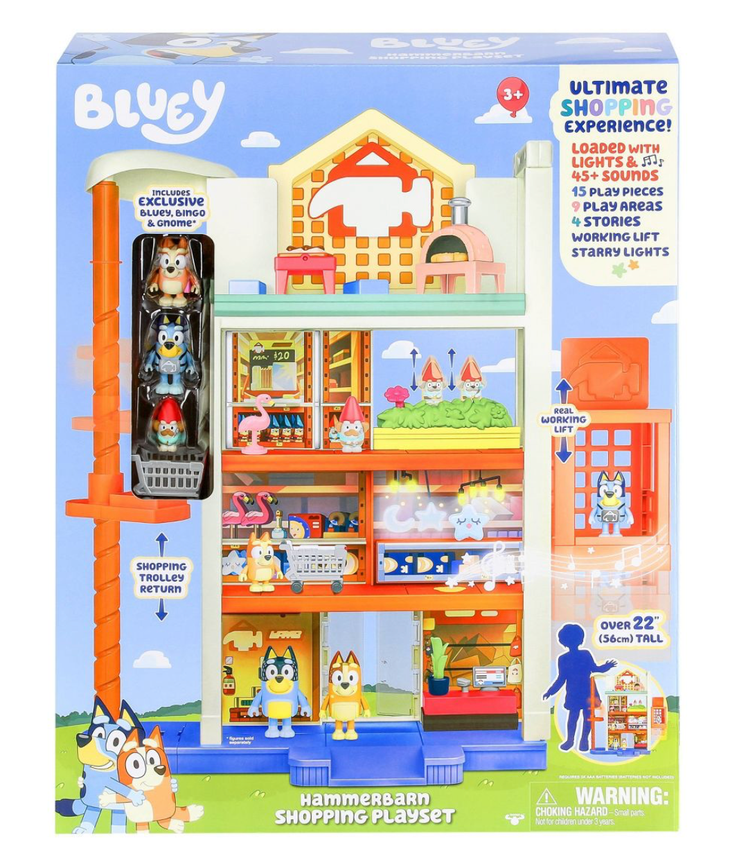 Bluey Hammerbarn Shopping Playset Toy New With Box I Love Characters