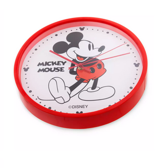 Disney Parks Mickey Battery Operated Red Wall Clock New with Box
