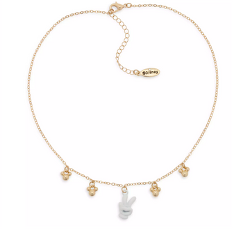 Disney Parks Mickey Icons and Glove Necklace New with Card