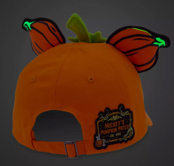 Disney Parks Mickey Mouse Jack-o'-Lantern Glow-in-the-Dark Baseball Cap Hat New