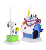 Hallmark Peanuts Snoopy Holiday Doghouse Christmas Ornaments Set New With Tag