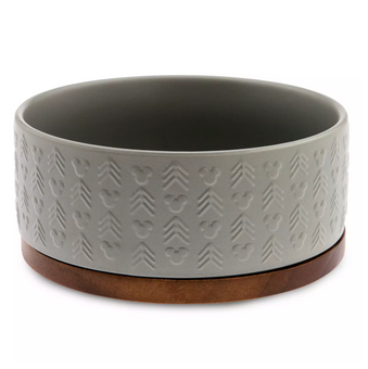 Disney Parks Mickey Icons and Chevron Pet Bowl New