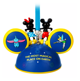 Disney Walt Disney World 2024 Mickey and Minnie Light-Up Ear Hat Ornament New