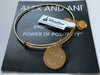 Disney Alex and Ani Parks Mickey Minnie Love Holiday Bangle Bracelet Gold New Tags