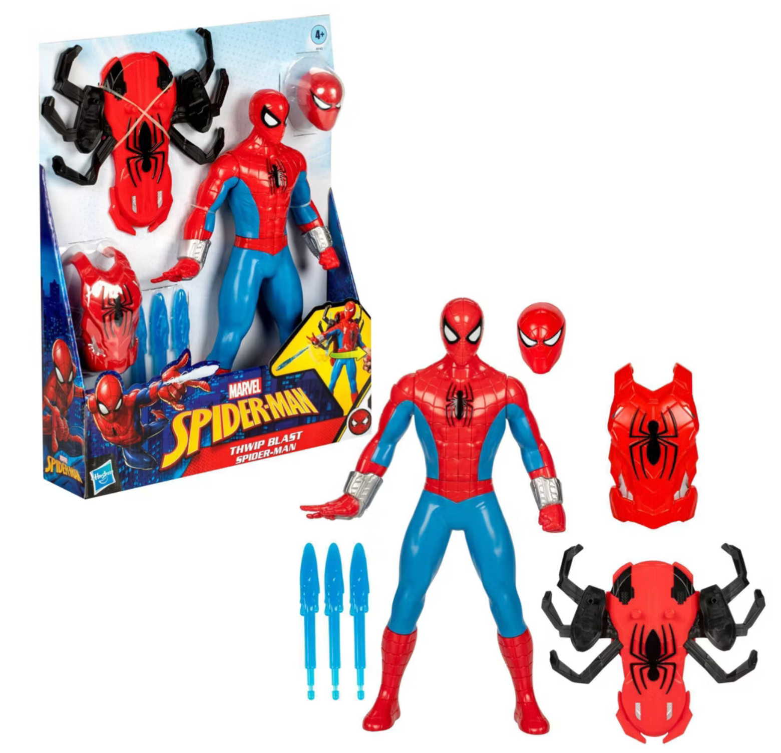Disney Marvel Spider-Man Thwip Blast Action Figure Toy New With Disney Marvel Spider-Man Thwip Blast Action Figure Toy New With