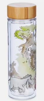 Disney Parks Winnie the Pooh Classic Collection Water Bottle Bamboo Lid New