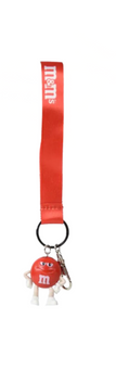 M&M's World Red Keychain with Fabric Loop New with Tag