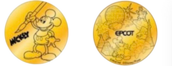 Disney Epcot Port of Entry Mickey Painting Collectible Coin Medallion New