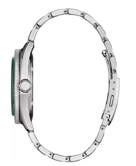 Disney Parks Mickey Mouse Golf Stainless Steel Eco-Drive Watch Citizen New W Box