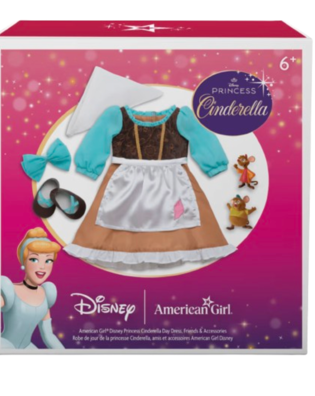 American Girl Disney Princess Cinderella Day Dress, Friends & Accessories for 18-inch Dolls