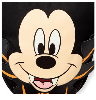 Disney Parks Happy Halloween Mickey Vampire Big Face Canvas Tote Bag New w Tag