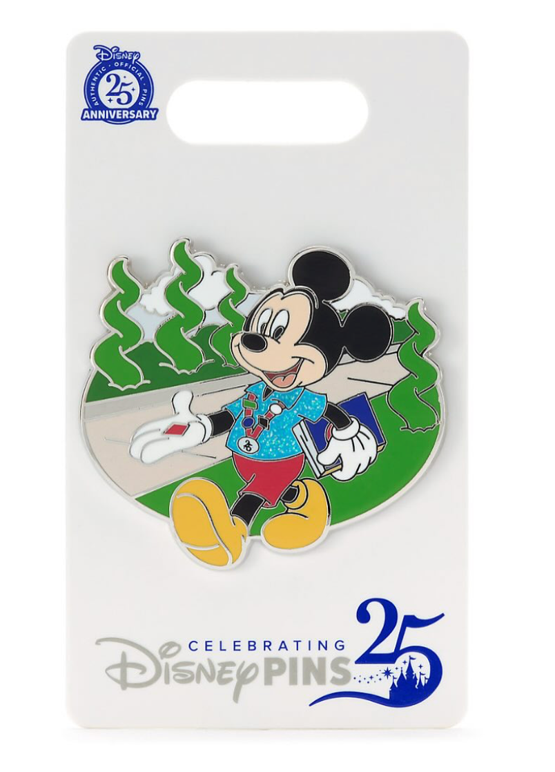 Disney Parks Mickey Mouse Pin Trading 25th Anniversary Pin New