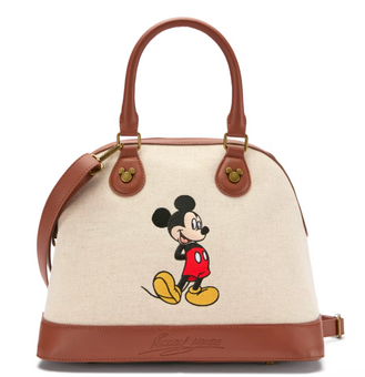 Disney Parks Mickey Mouse Canvas Satchel Bag New with Tag