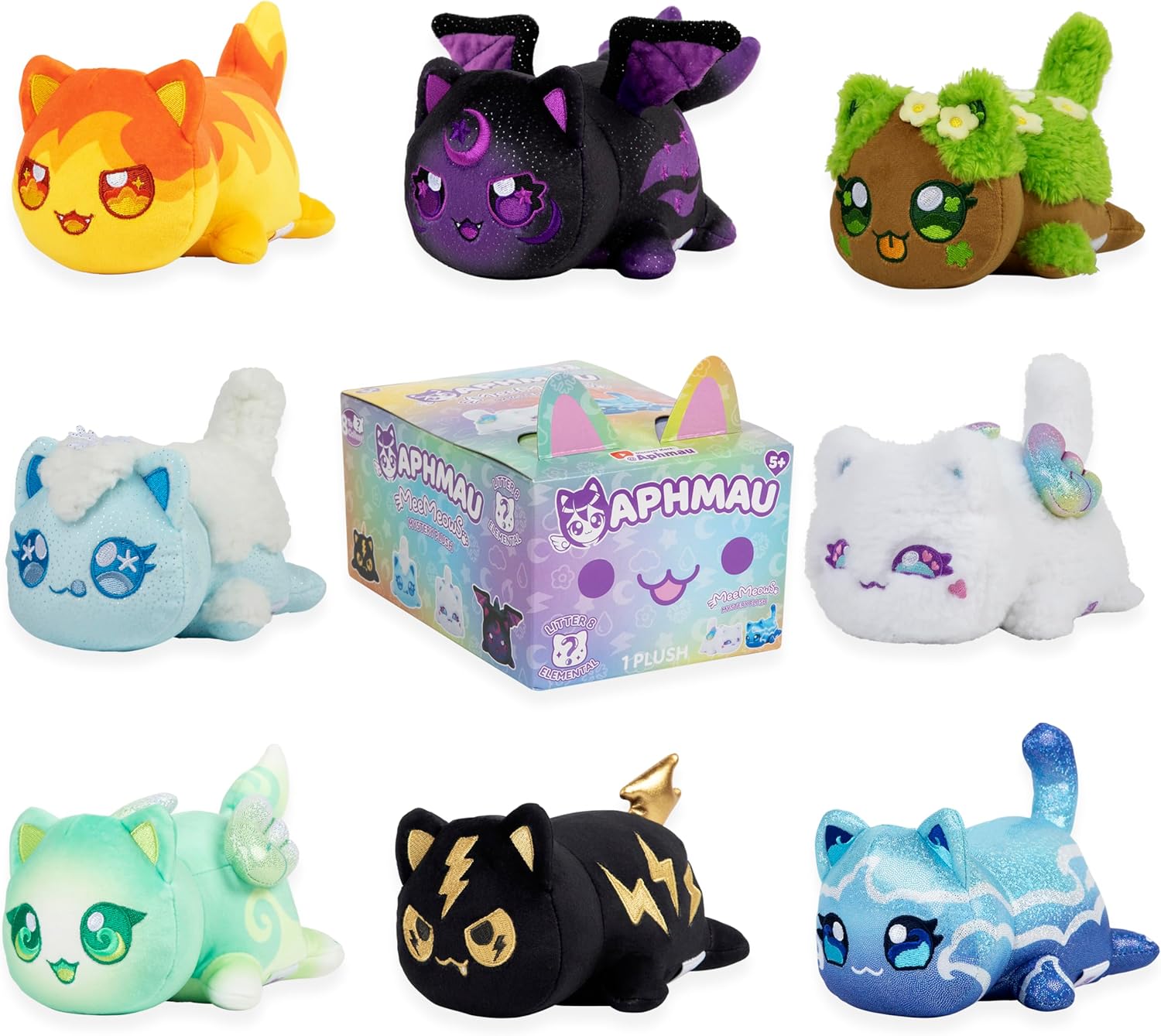 スタミュ　AmoCrepe　アモクレープ　team柊セット Aphmau 6” MeeMeow Mystery Plush Series 8 Minecraft Gaming Blind