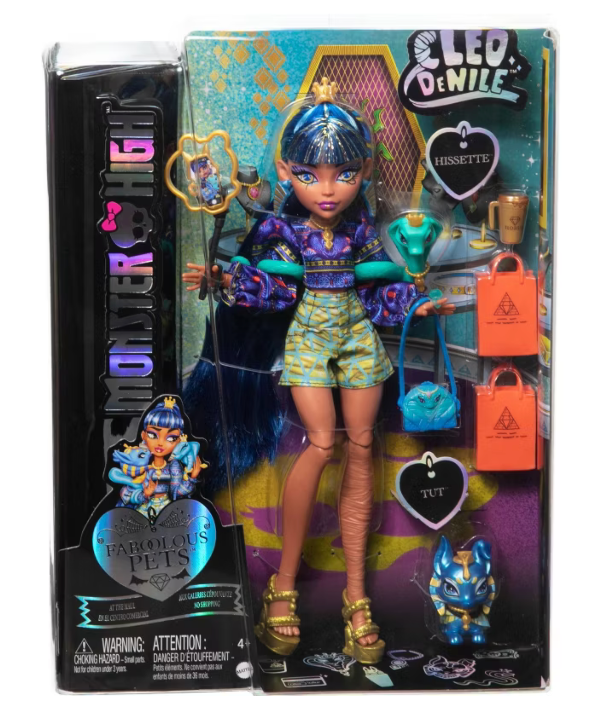 Monster High Doll Two Pets Cleo De Nile Shopping Accessories Toy New I Love Characters