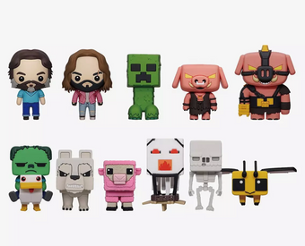 Minecraft The Movie Figural 3D Bag Clip On Collectible Figure Mystery New Sealed