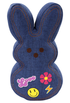 Shaggy Bunny Peeps 9” Collectible Plush Dark Blue Denim Bunny Toy New With Tag