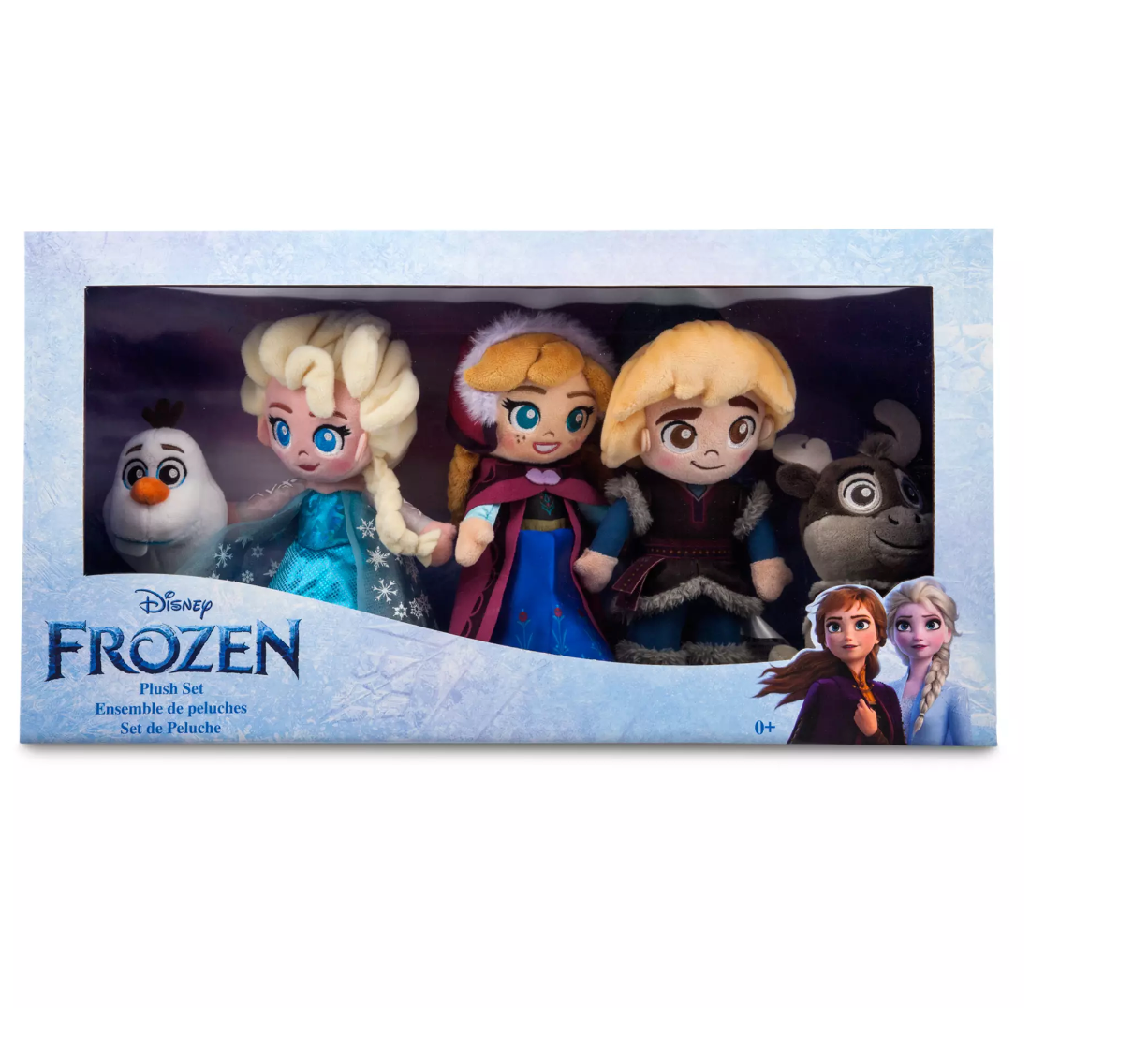 Disney Parks Frozen Anna Elsa Kristoff Olaf and Sven Plush Doll Gift S I Love Characters