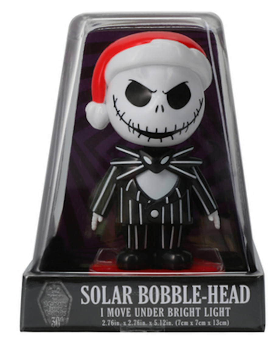 Disney Santa Jack Skellington Solar Bobblehead Nightmare Before Christ