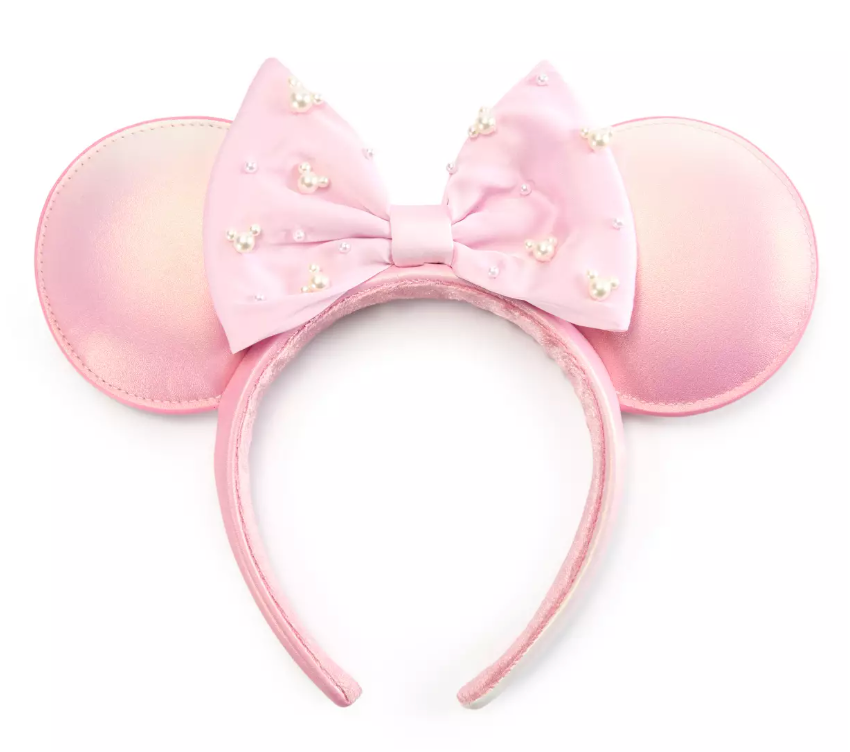 Disney Parks Minnie Mouse Pearled Ear Headband Adults Rose  display picture 2