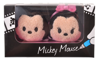 Disney Store 25th Mickey Minnie Mouse Tsum Tsum Plush Japan Set Mini 3 1/2''