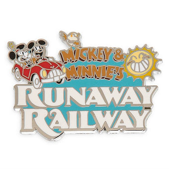 Disney Parks Mickey and Minnie Runaway Railway Logo Pin New with Card