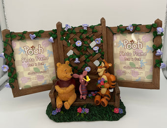 Disney Walt Disney World Rare Winnie Friends Double Photo Frame New with Box