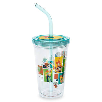 Disney Parks Pixar Tumbler with Straw Small New