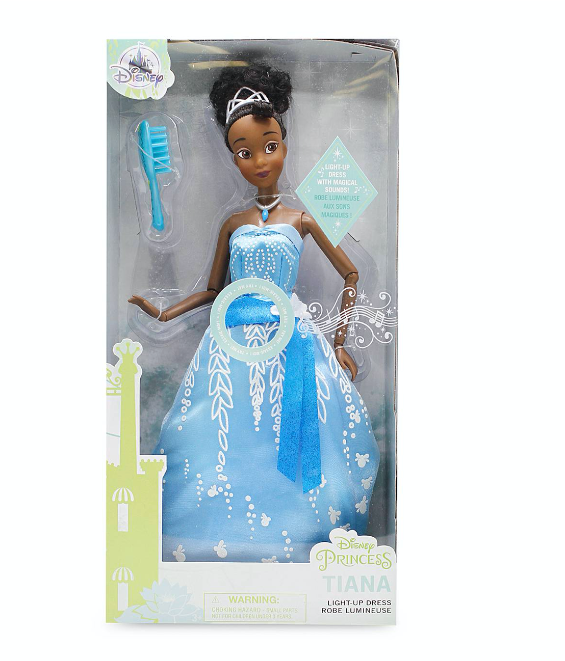 tiana blue dress Disney Tiana Premium Musical Doll with Light-Up Dress New with Box – I Love  Characters