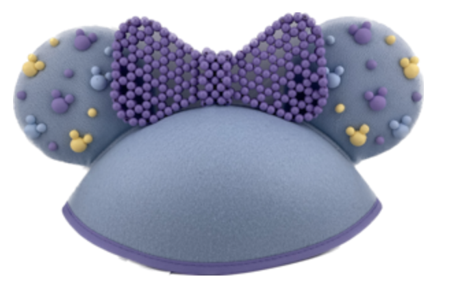 Disney Parks Minnie Lilac Beaded Ear Hat – Park Exclusive New Beaded Minnie Mouse Ear Hat at Disneyland Resort - WDW  main image 2