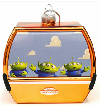 Disney Parks Skyliner Toy Story Glass Christmas Ornament New with Tag